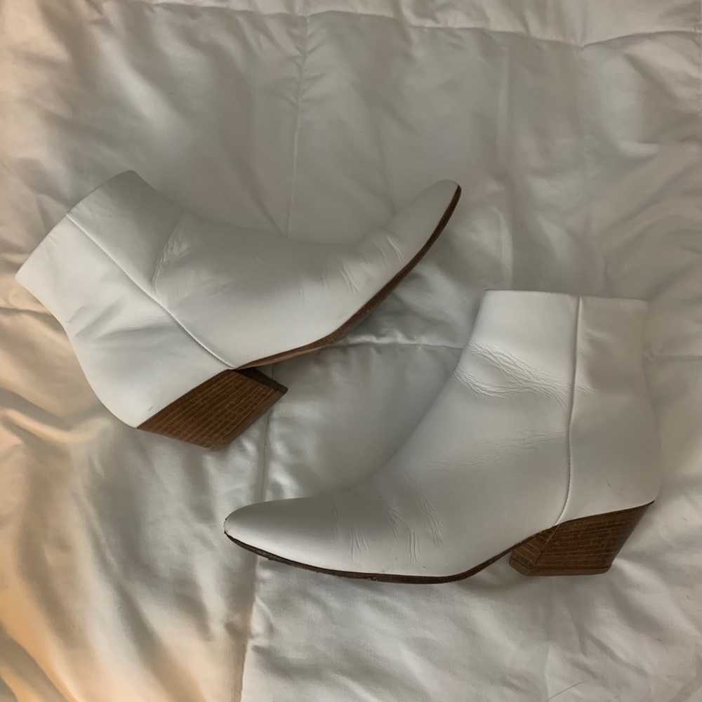Vince white booties